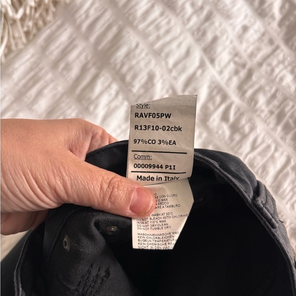 R13 Black Coated Skinny Jeans Made in Italy - Picture 4 of 12